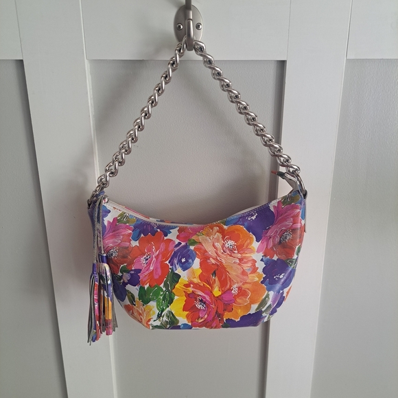 Maurizio Taiuti Floral Leather Shoulder Bag – Made in Italy - Picture 1 of 5